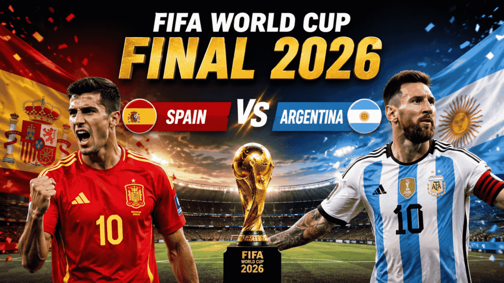 FIFA World Cup Final 2026 : Spain vs Argentina – Date, Time, Venue & Everything You Need to Know