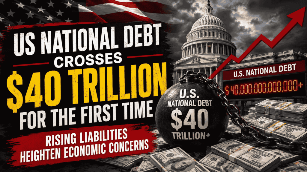 US National debt crosses $40 trillion for the first time; rising liabilities heighten economic concerns