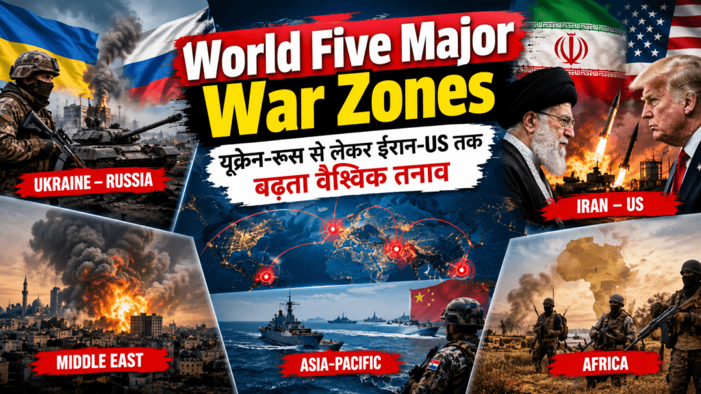 World five major war zones : यूक्रेन-रूस से लेकर ईरान-US तक बढ़ता वैश्विक तनाव